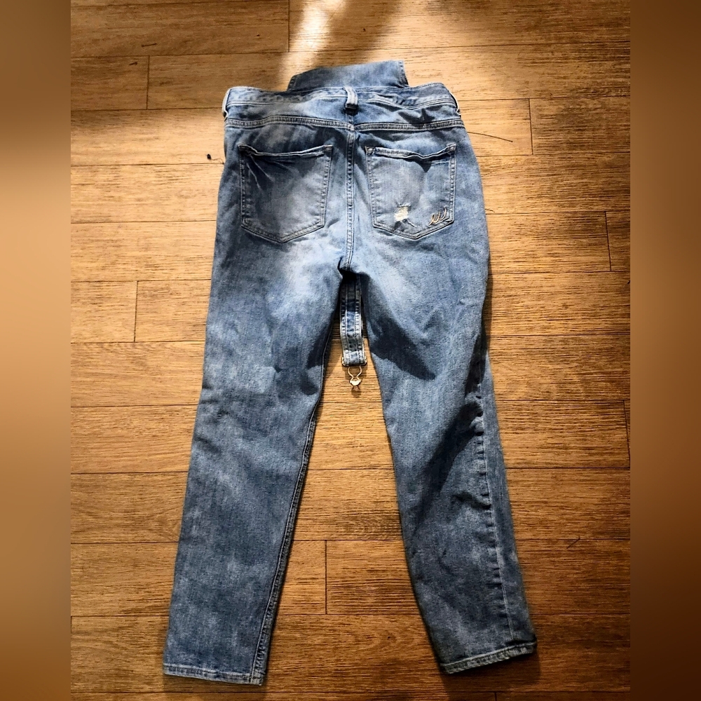 Express Women's Light Blue Denim Overalls - Picture 3 of 3